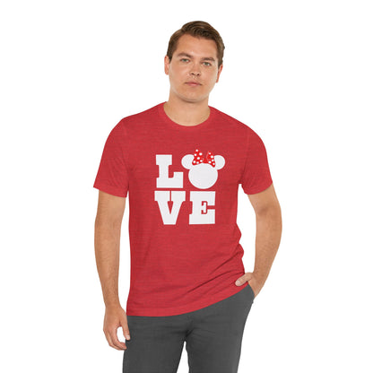 Love Minnie - White Unisex Jersey Short Sleeve Tee