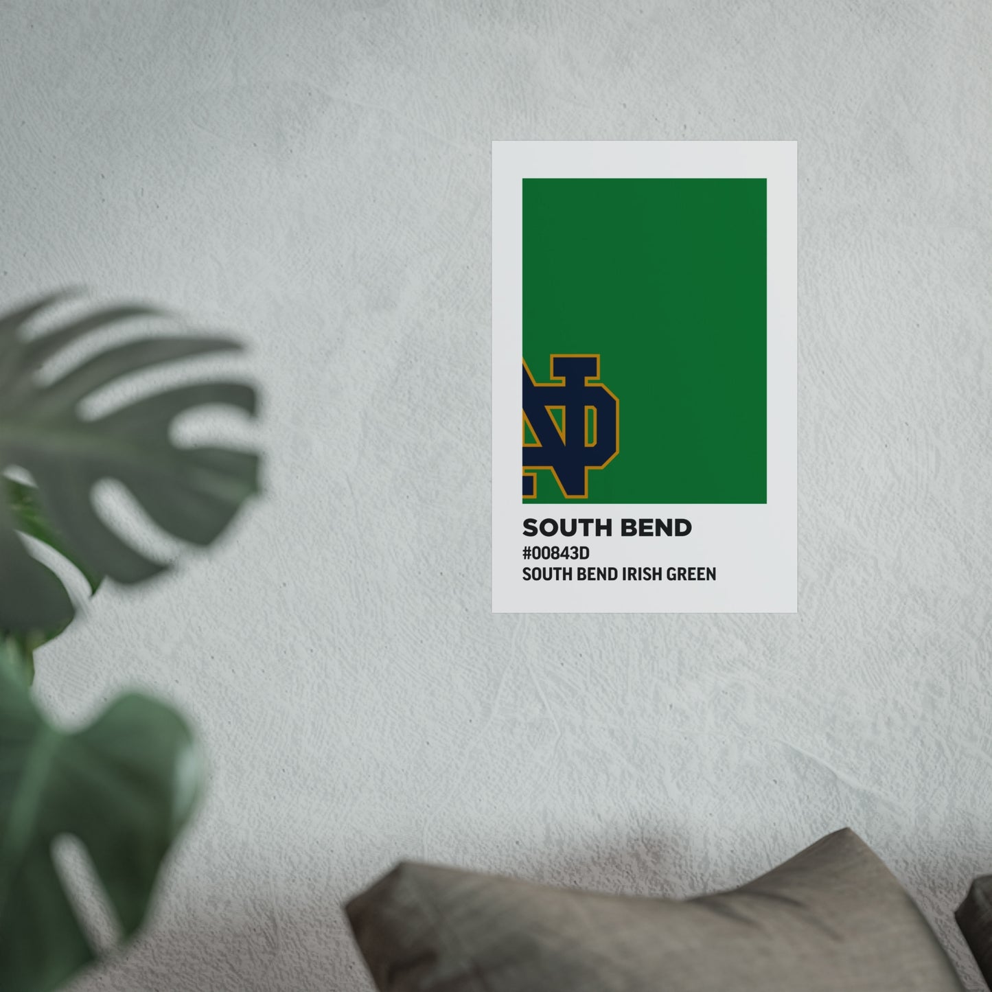 University of Notre Dame Team Paint Swatch - Logo - South Bend Irish Green