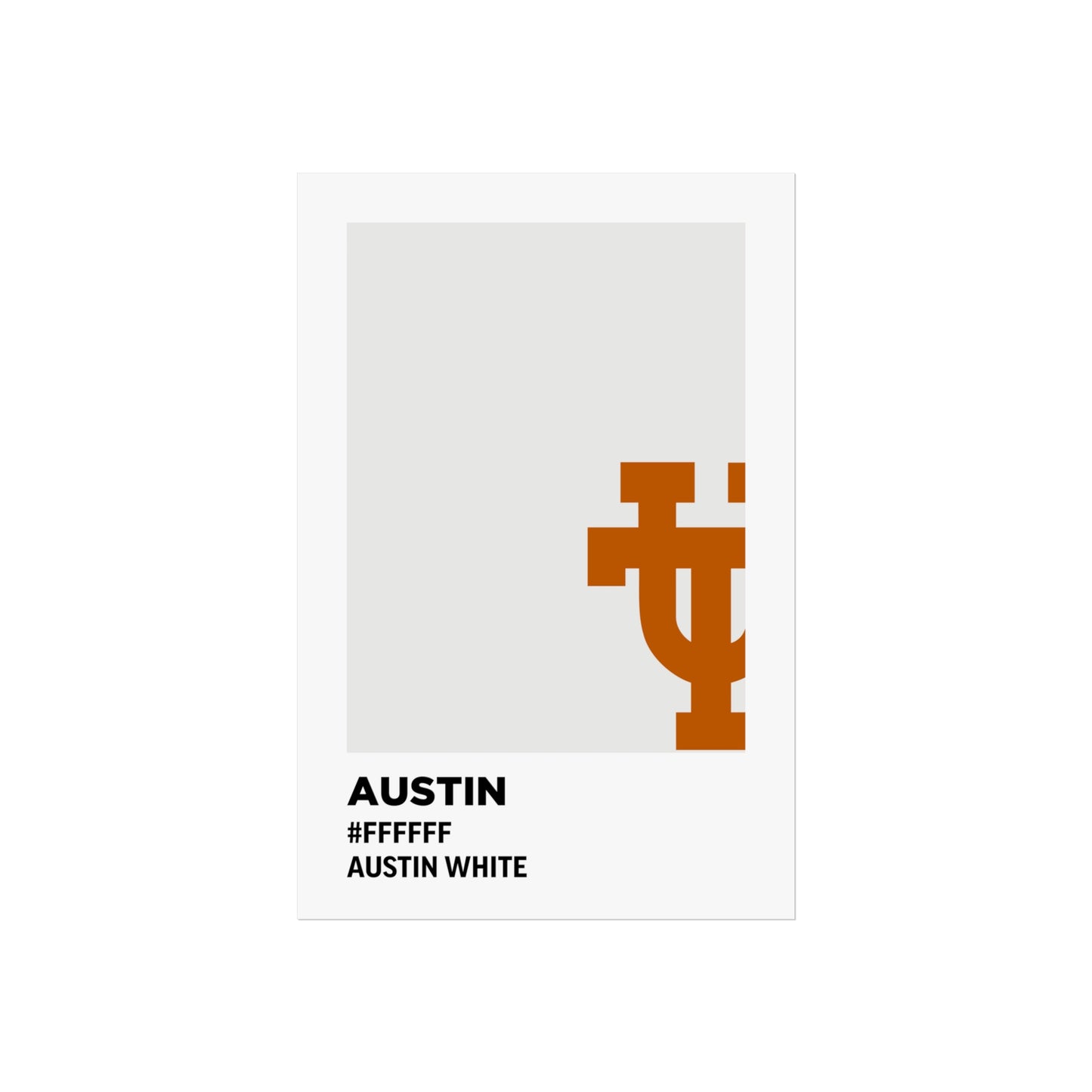 University of Texas Team Paint Swatch - Austin White