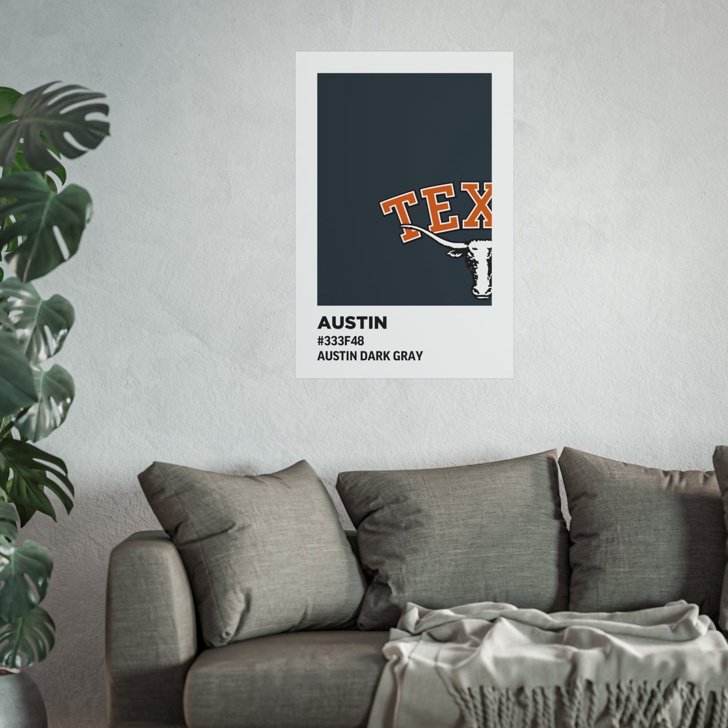 University of Texas Team Paint Swatch - Austin Dark Gray