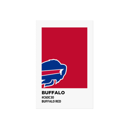 Buffalo Professional Football Team Paint Swatch - Primary Logo Buffalo Red