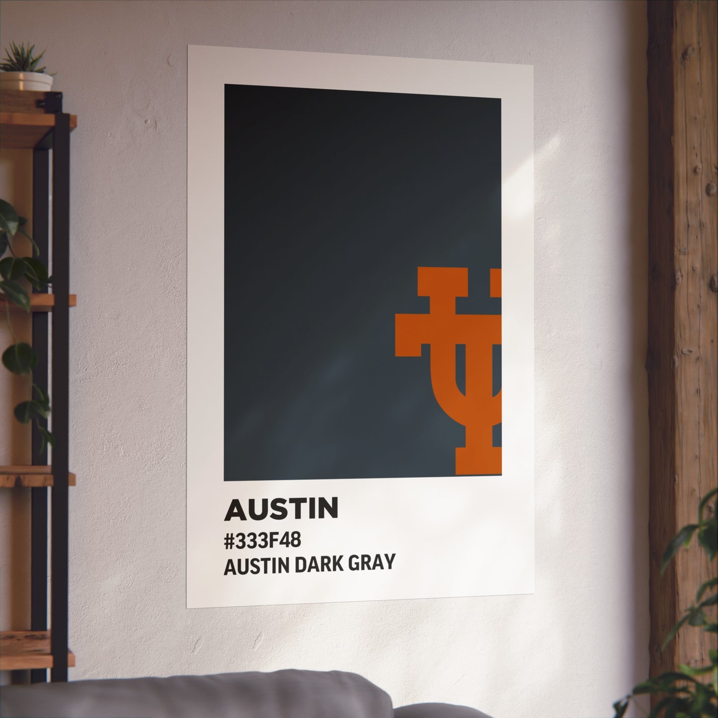 University of Texas Team Paint Swatch - Austin Dark Gray