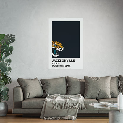 Jacksonville Professional Football Team Paint Swatch - Primary Logo Jacksonville Black