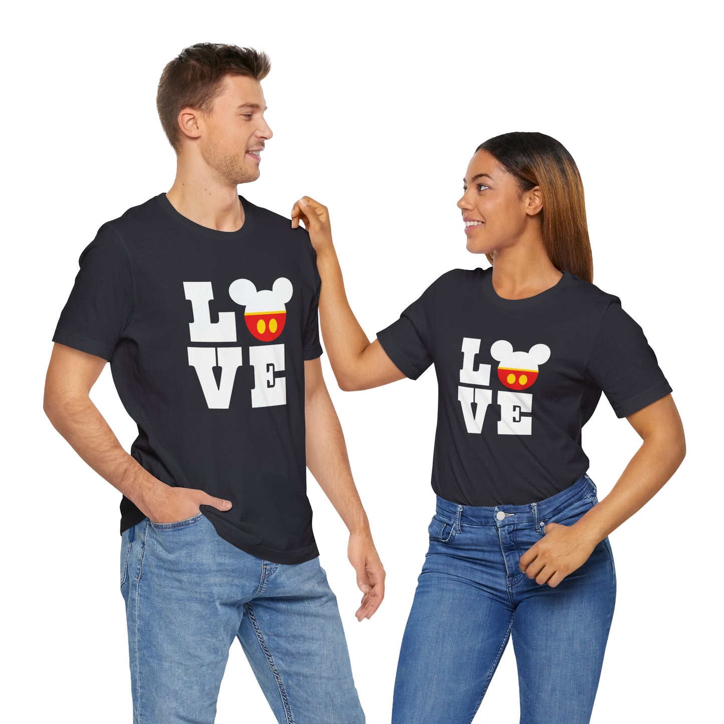 Love Mickey - White Unisex Jersey Short Sleeve Tee