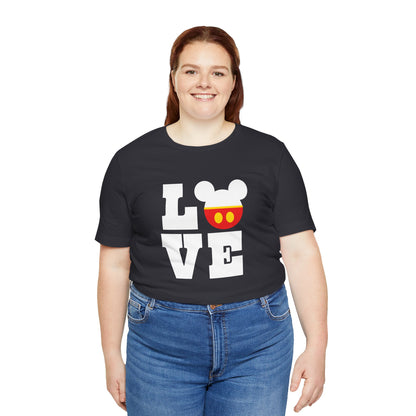 Love Mickey - White Unisex Jersey Short Sleeve Tee