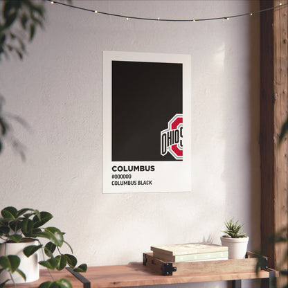 Ohio State University Team Paint Swatch - Primary Logo - Columbus Black