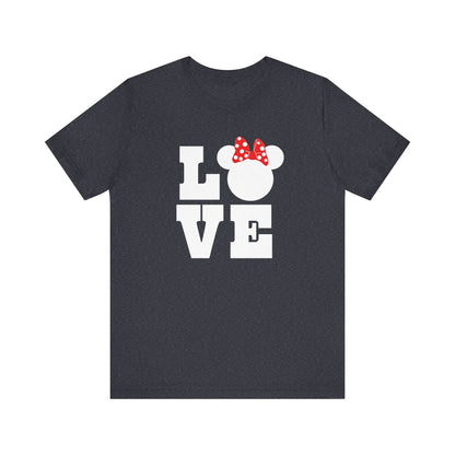 Love Minnie - White Unisex Jersey Short Sleeve Tee