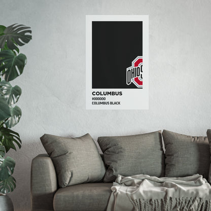 Ohio State University Team Paint Swatch - Primary Logo - Columbus Black