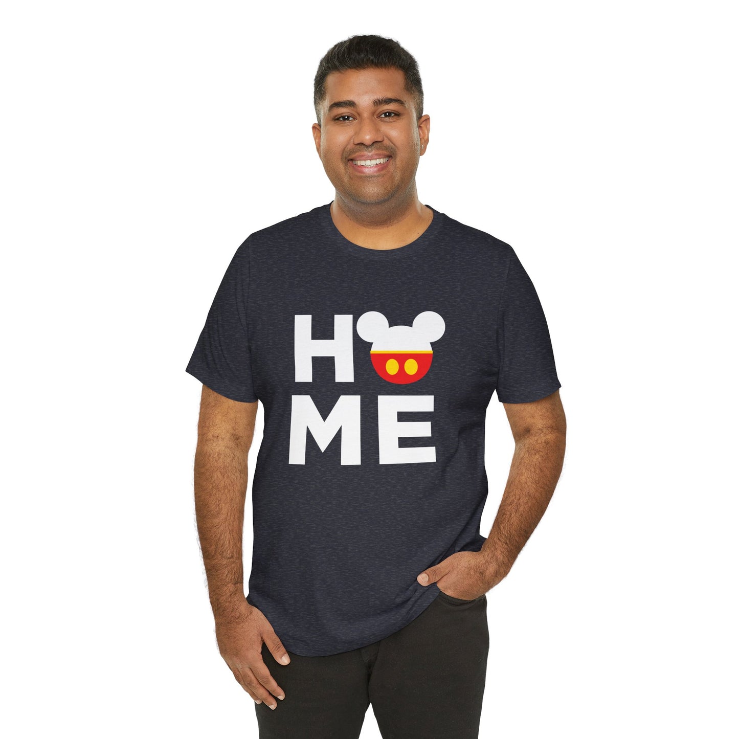 Home Mickey - White Unisex Jersey Short Sleeve Tee