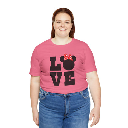 Love Minnie - Black Unisex Jersey Short Sleeve Tee