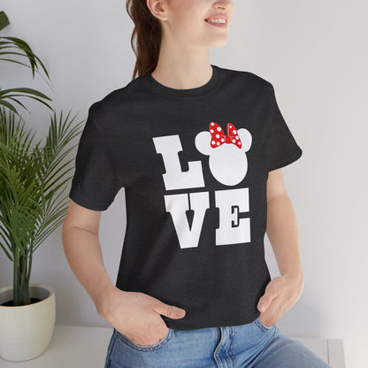 Love Minnie - White Unisex Jersey Short Sleeve Tee