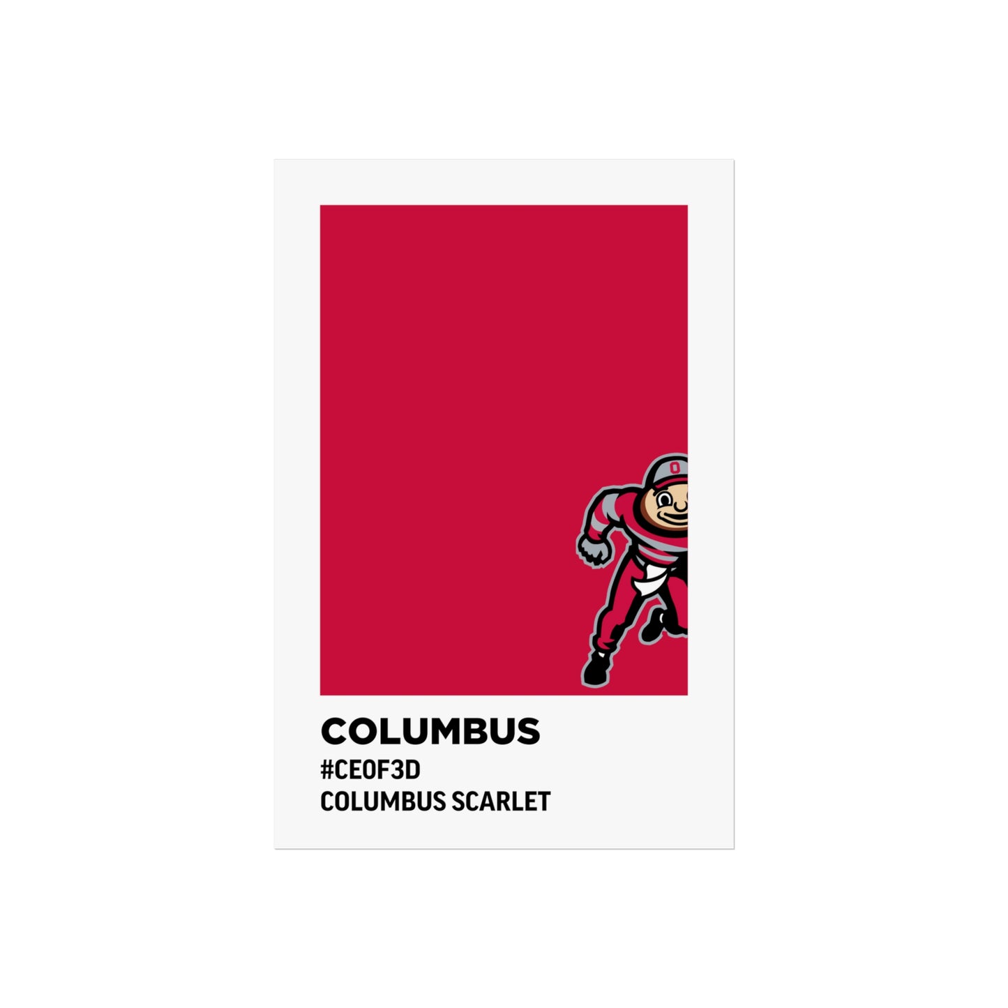 Ohio State University Team Paint Swatch - Brutus - Columbus Scarlet