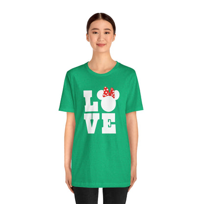 Love Minnie - White Unisex Jersey Short Sleeve Tee