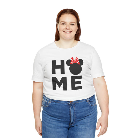 Home Minnie - Black Unisex Jersey Short Sleeve Tee