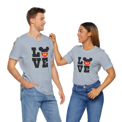 Love Mickey - Black Unisex Jersey Short Sleeve Tee