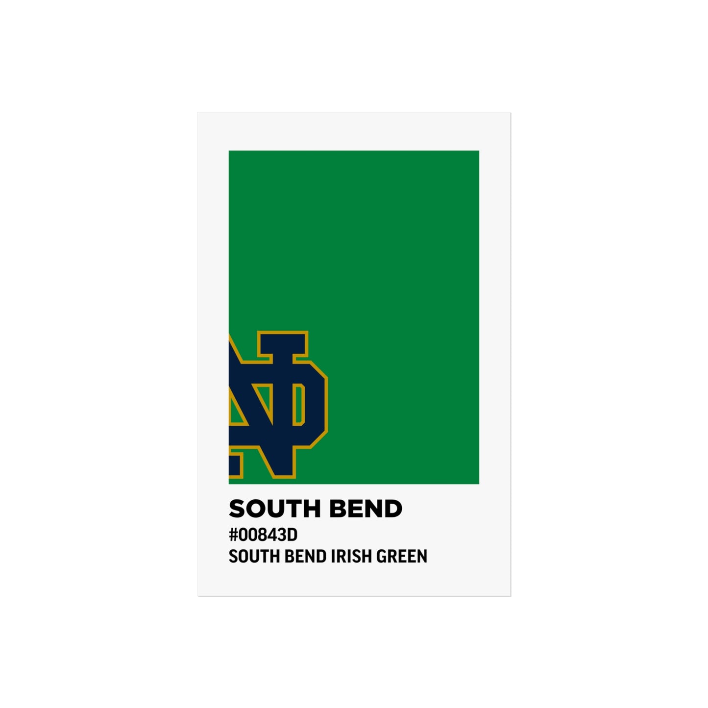 University of Notre Dame Team Paint Swatch - Logo - South Bend Irish Green