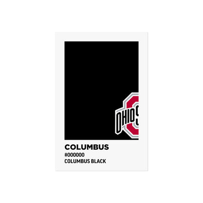 Ohio State University Team Paint Swatch - Primary Logo - Columbus Black