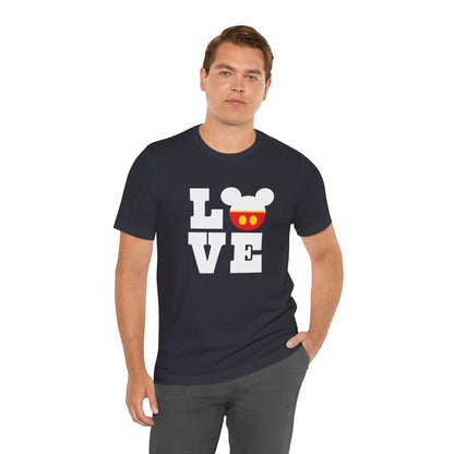 Love Mickey - White Unisex Jersey Short Sleeve Tee