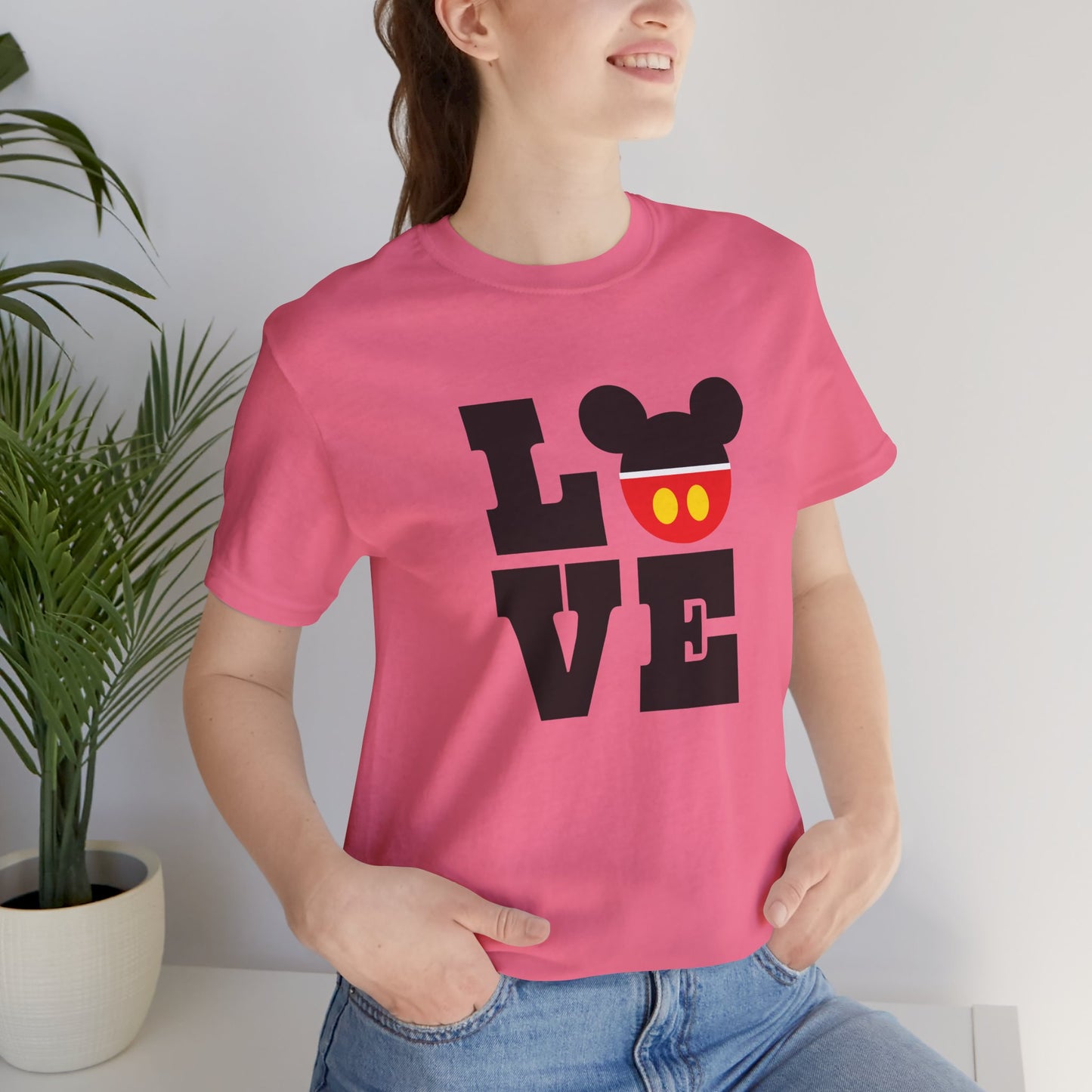 Love Mickey - Black Unisex Jersey Short Sleeve Tee