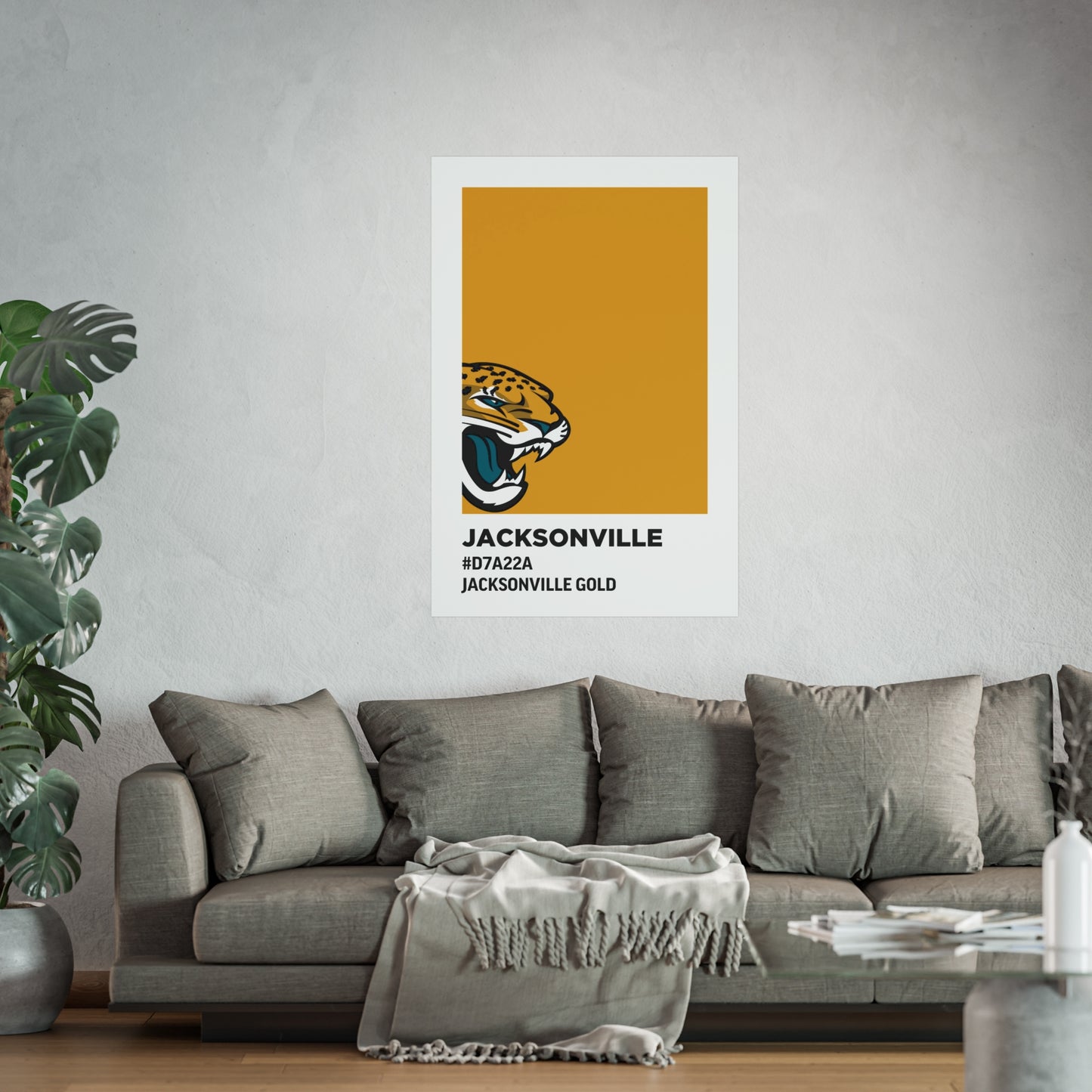 Jacksonville Professional Football Team Paint Swatch - Primary Logo Jacksonville Gold