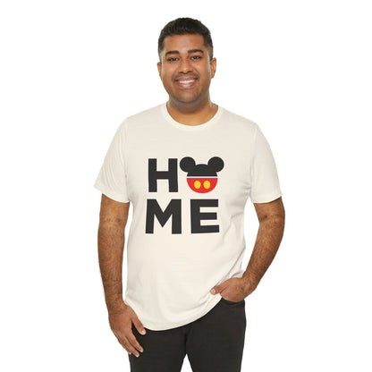 Home Mickey  - Black Unisex Jersey Short Sleeve Tee