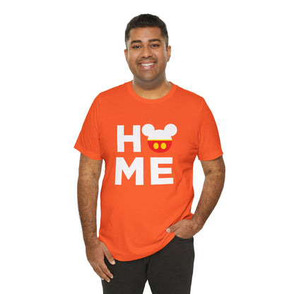 Home Mickey - White Unisex Jersey Short Sleeve Tee