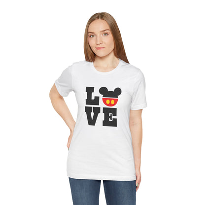 Love Mickey - Black Unisex Jersey Short Sleeve Tee