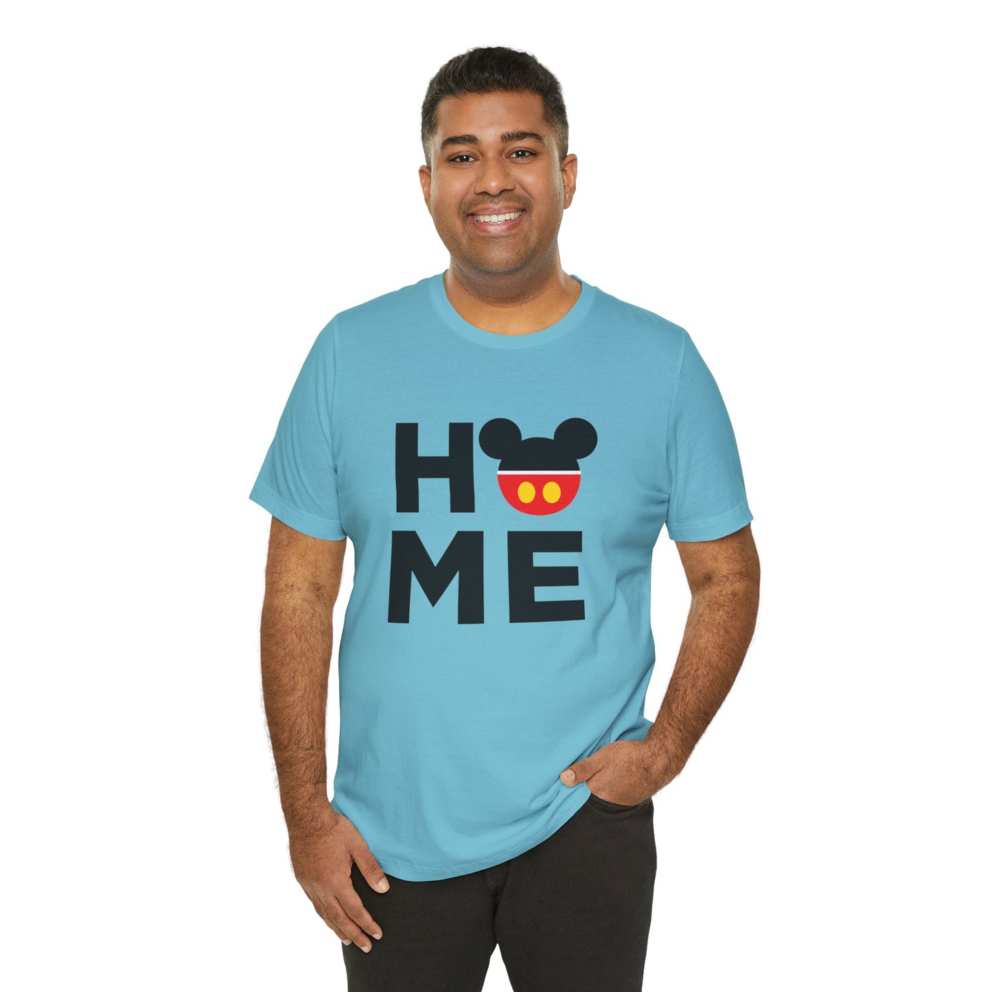 Home Mickey  - Black Unisex Jersey Short Sleeve Tee