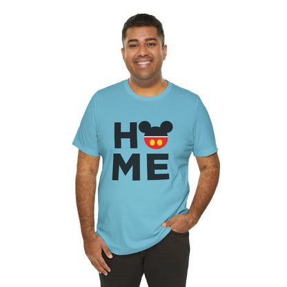 Home Mickey  - Black Unisex Jersey Short Sleeve Tee