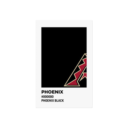 Arizona Baseball Team Paint Swatch - Phoenix - Diamondbacks - Black