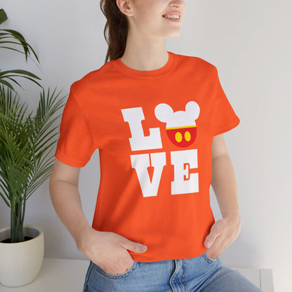 Love Mickey - White Unisex Jersey Short Sleeve Tee