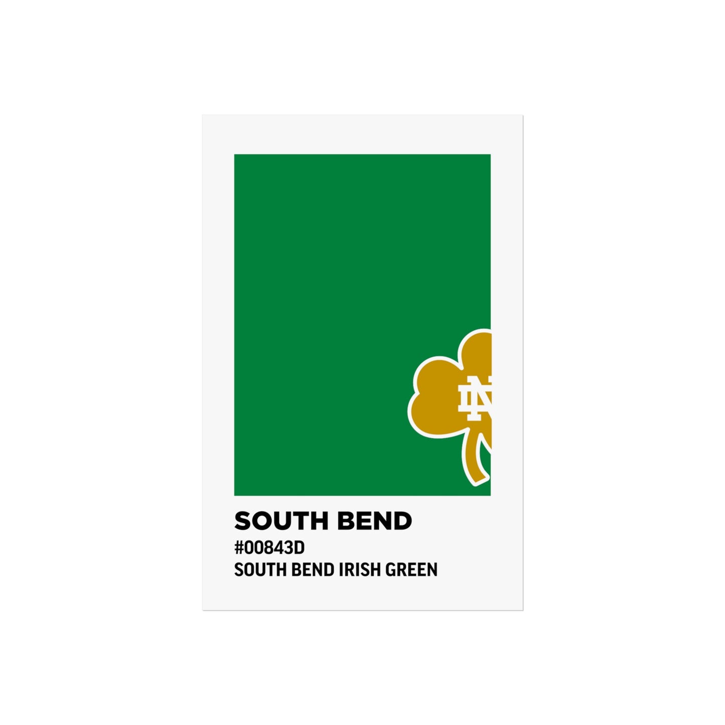 University of Notre Dame Team Paint Swatch - Logo - South Bend Irish Green