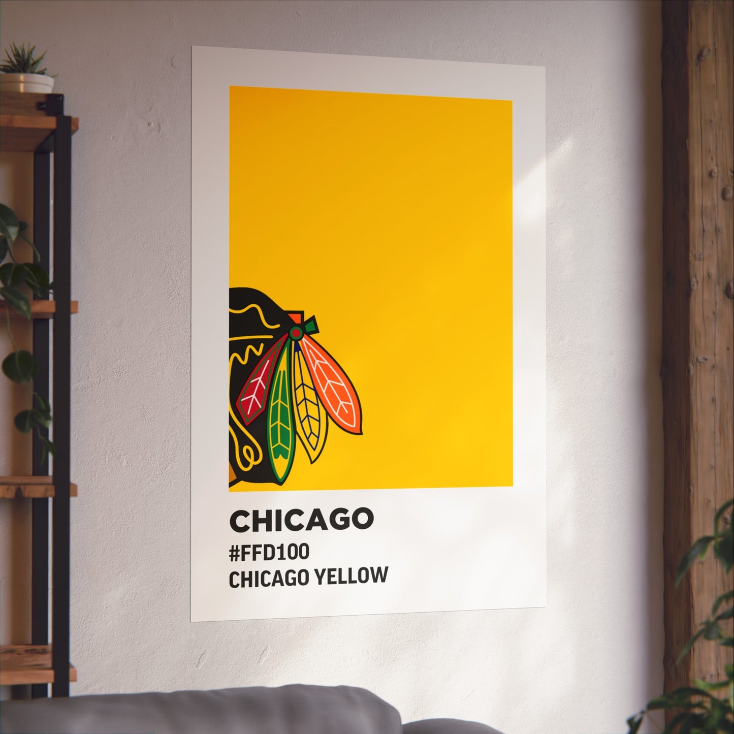 Chicago Professional Hockey Team Paint Swatch - Chicago Feathers Yellow