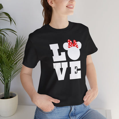 Love Minnie - White Unisex Jersey Short Sleeve Tee