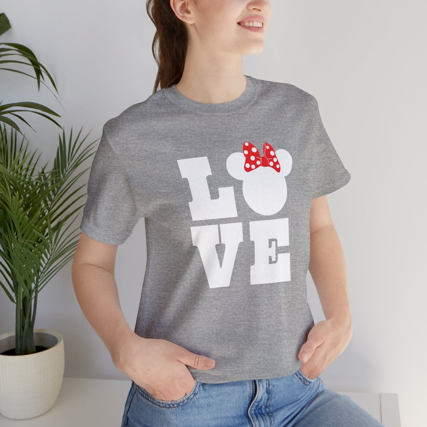 Love Minnie - White Unisex Jersey Short Sleeve Tee