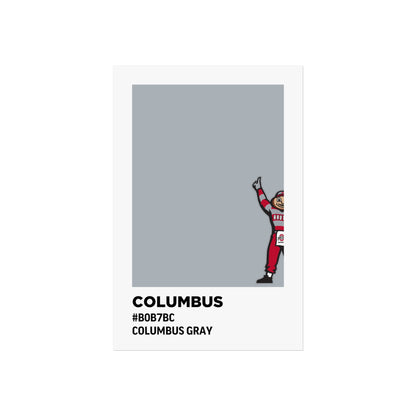 Ohio State University Team Paint Swatch - Brutus - Columbus Gray