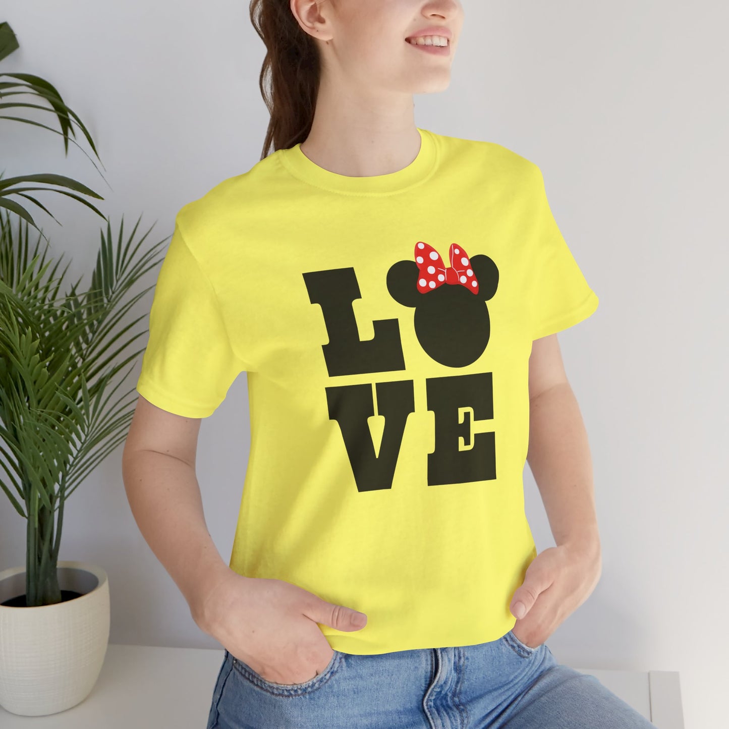 Love Minnie - Black Unisex Jersey Short Sleeve Tee