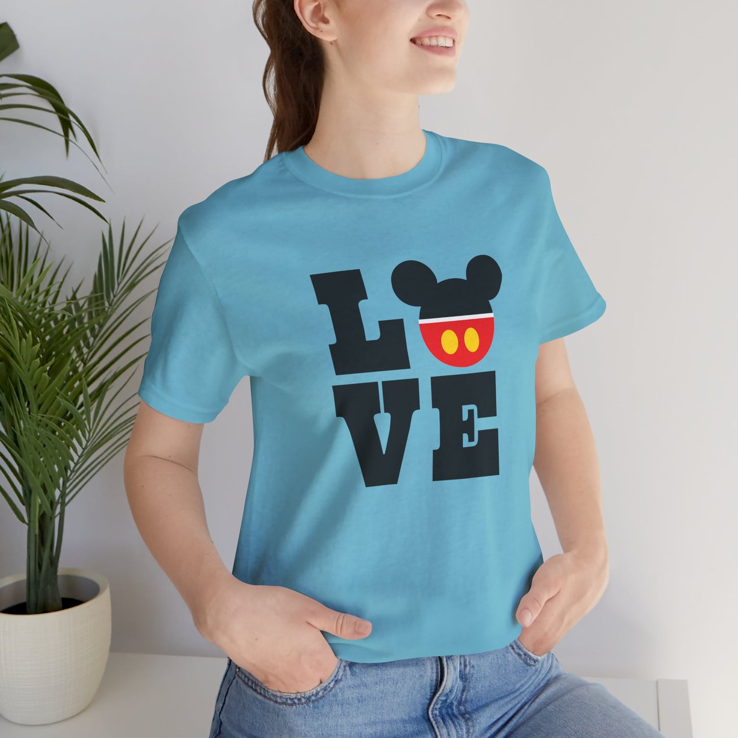 Love Mickey - Black Unisex Jersey Short Sleeve Tee