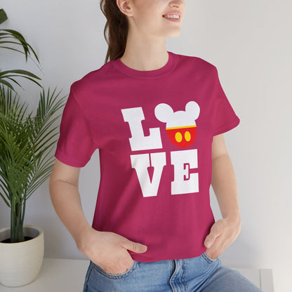 Love Mickey - White Unisex Jersey Short Sleeve Tee