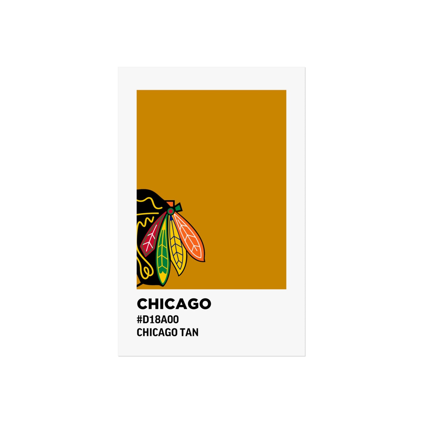 Chicago Professional Hockey Team Paint Swatch - Chicago Feathers Gold