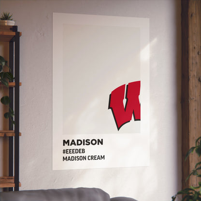 Madison Wisconsin College Team Paint Swatch - Madison White