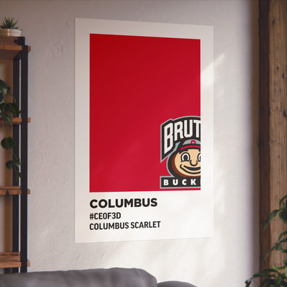 Ohio State University Team Paint Swatch - Brutus - Columbus Scarlet