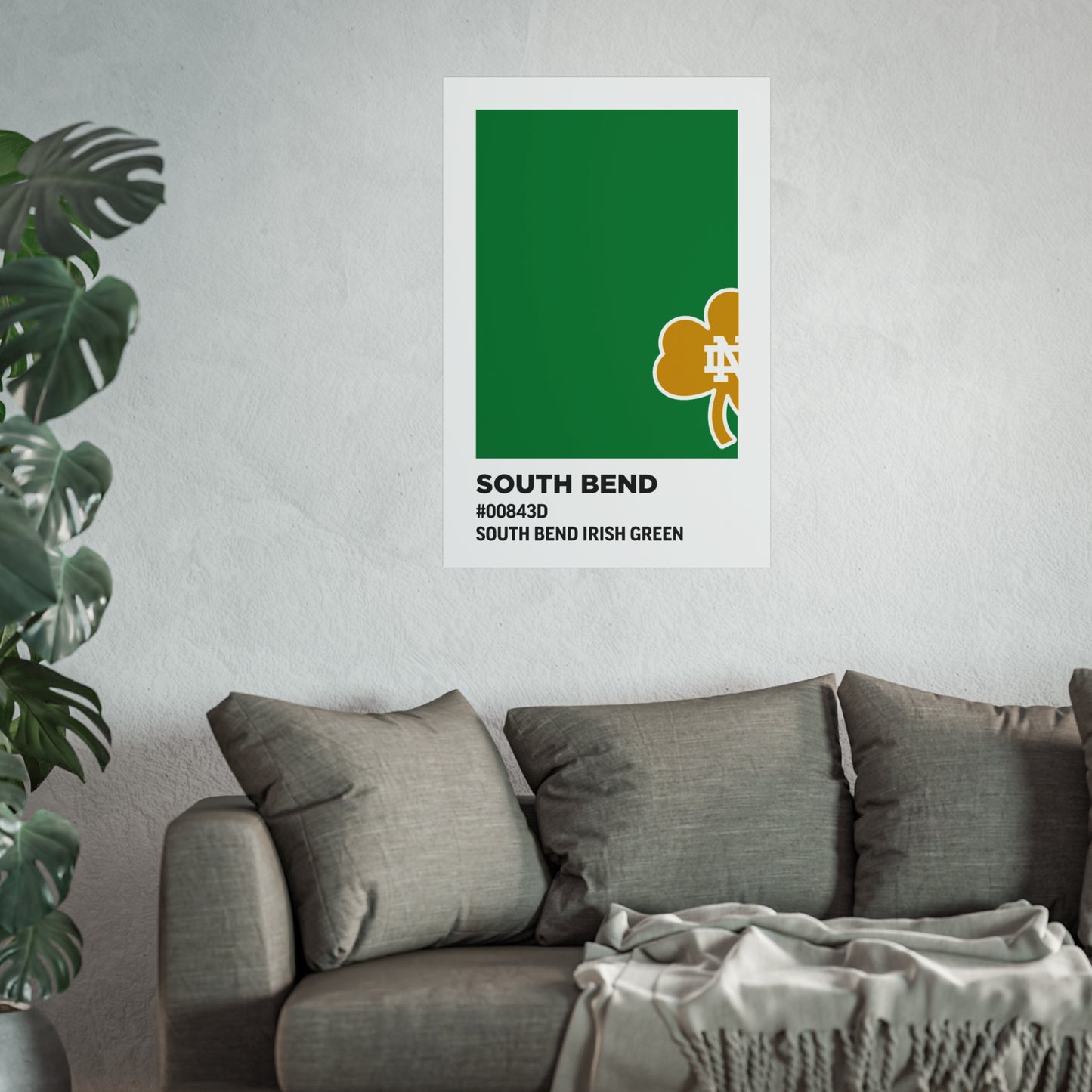 University of Notre Dame Team Paint Swatch - Logo - South Bend Irish Green