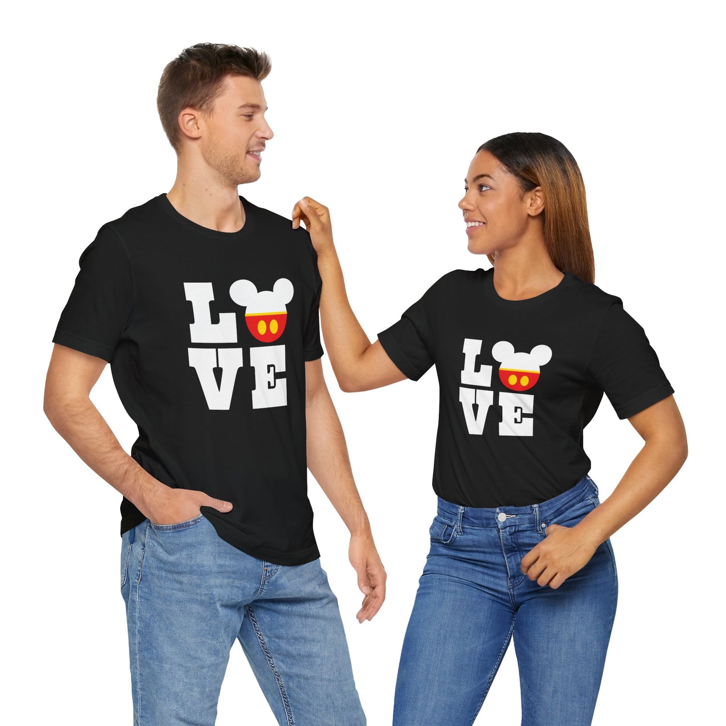 Love Mickey - White Unisex Jersey Short Sleeve Tee