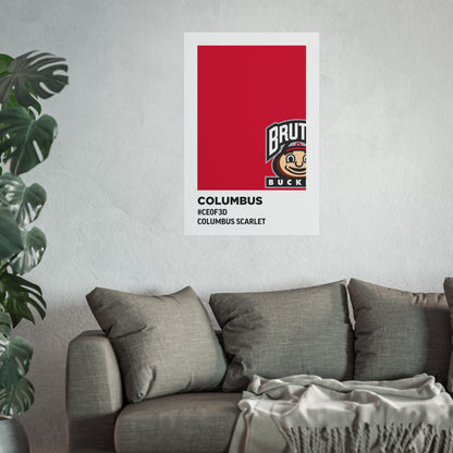 Ohio State University Team Paint Swatch - Brutus - Columbus Scarlet