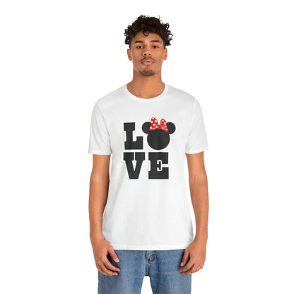 Love Minnie - Black Unisex Jersey Short Sleeve Tee