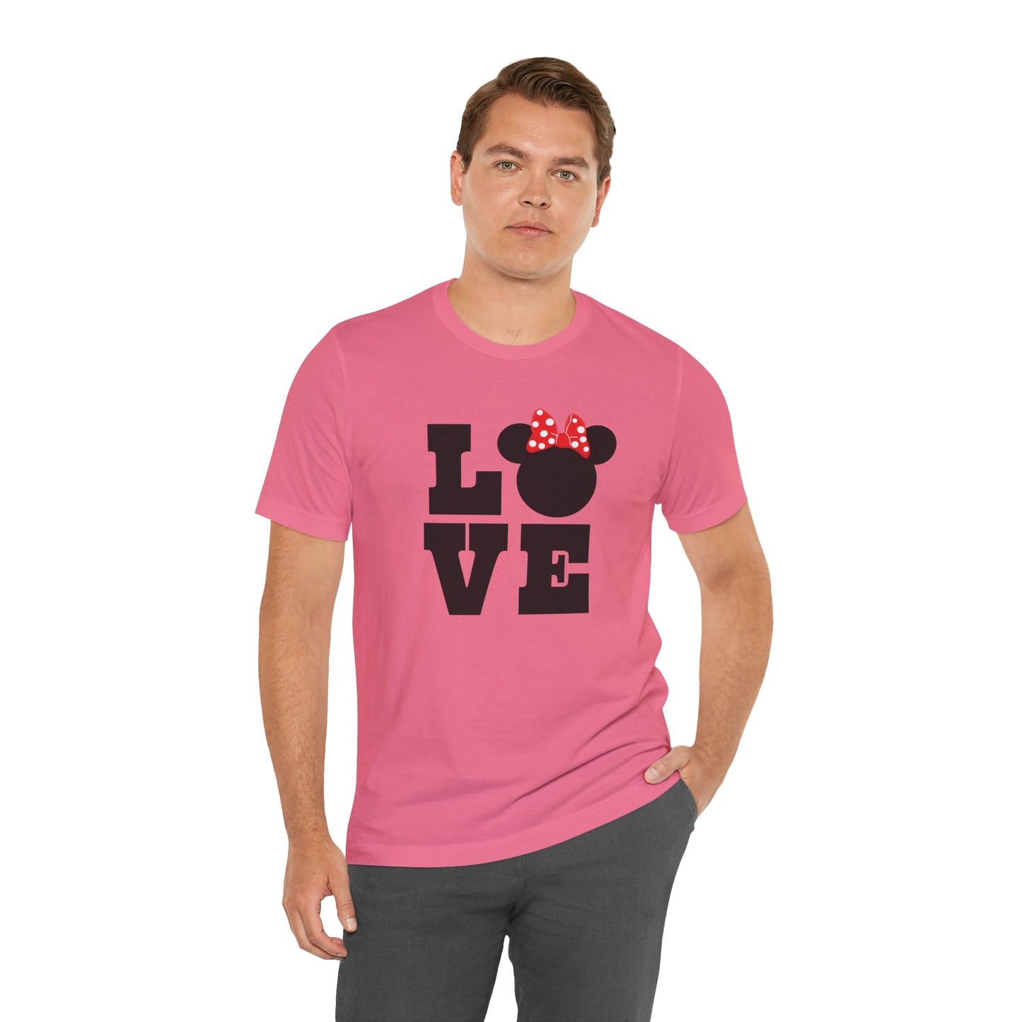 Love Minnie - Black Unisex Jersey Short Sleeve Tee