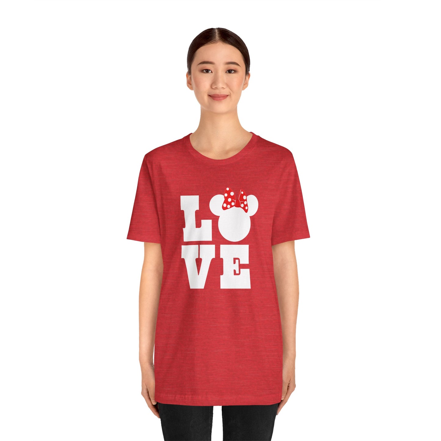 Love Minnie - White Unisex Jersey Short Sleeve Tee