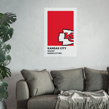 Kansas City Professional Football Team Paint Swatch - Primary Logo Kansas City Red