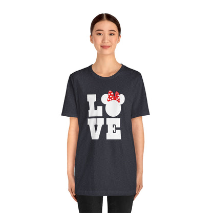 Love Minnie - White Unisex Jersey Short Sleeve Tee